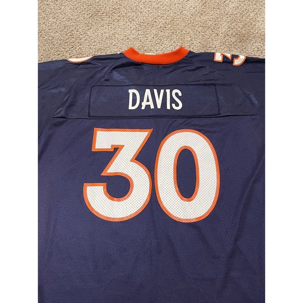 VINTAGE Denver Broncos Jersey Mens 2XL XXL Blue Puma Terrell Davis #30 NFL 90s - Picture 4 of 4